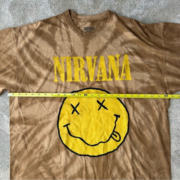 NIRVANA Brown T-Shirt with Yellow Graphic - Picture 5 of 6